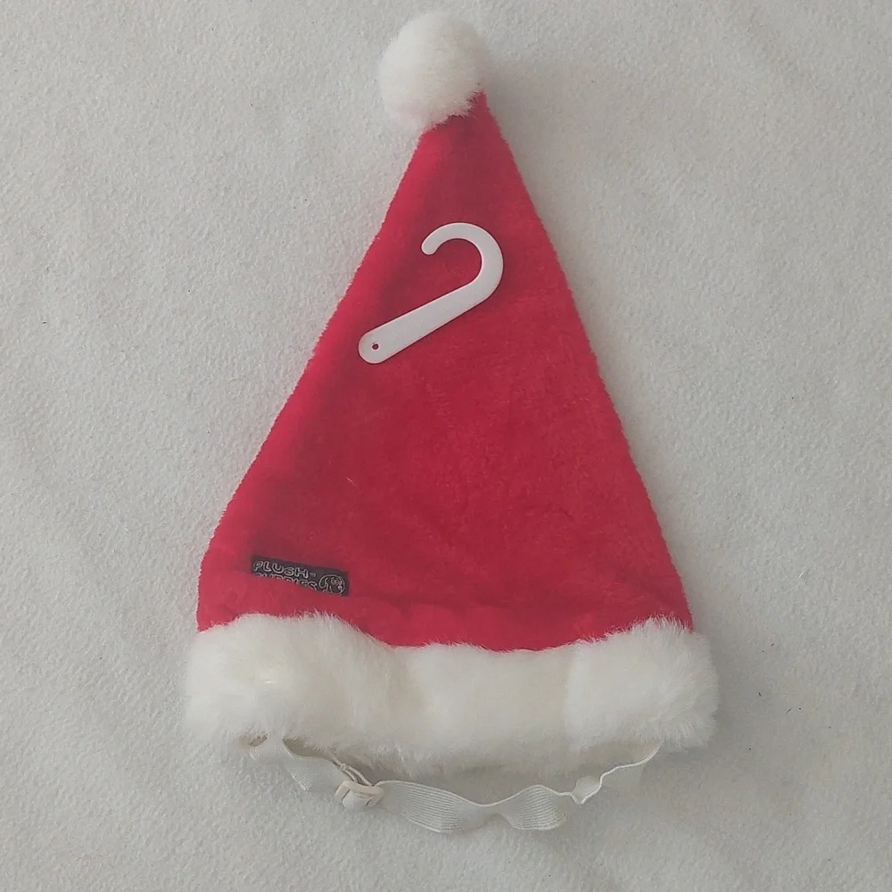 PLUSH PUPPIES Holiday Santa Dog Hat NWT